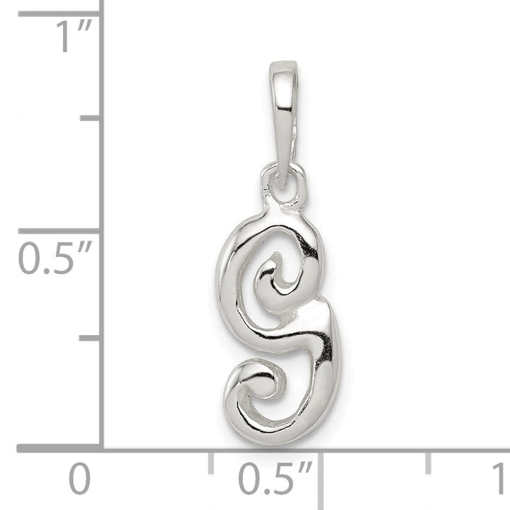 Sterling Silver Polished Initial G Pendant