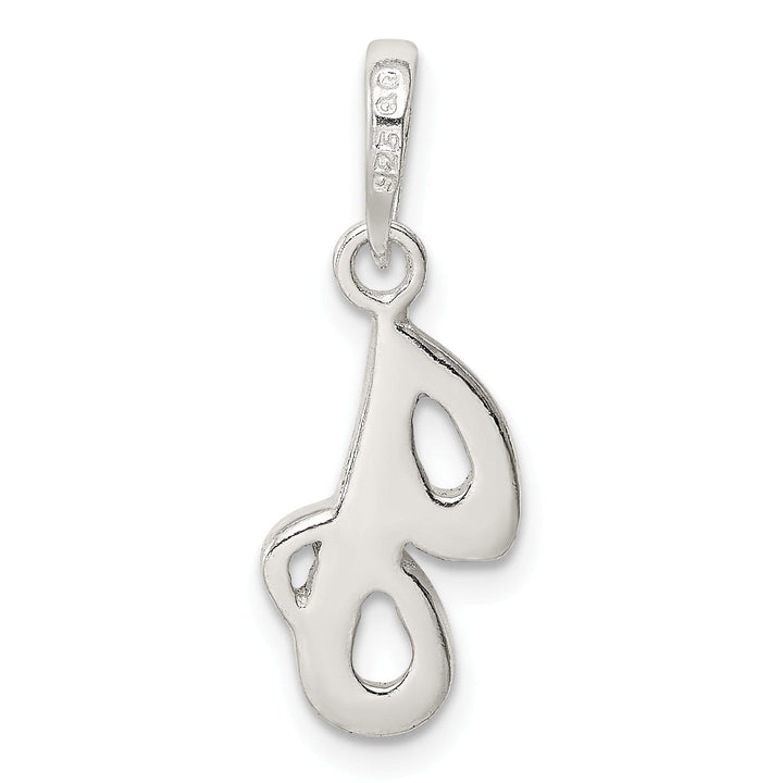 Sterling Silver Polished Initial J Pendant