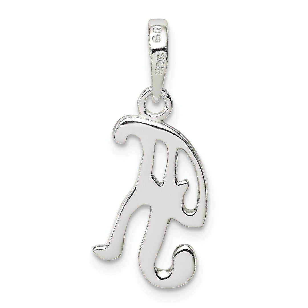 Sterling Silver Polished Initial K Pendant