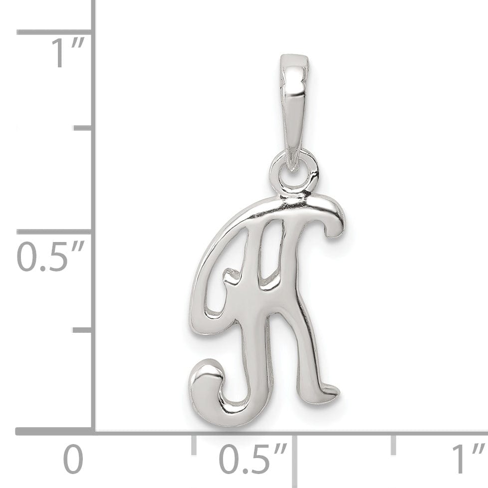 Sterling Silver Polished Initial K Pendant