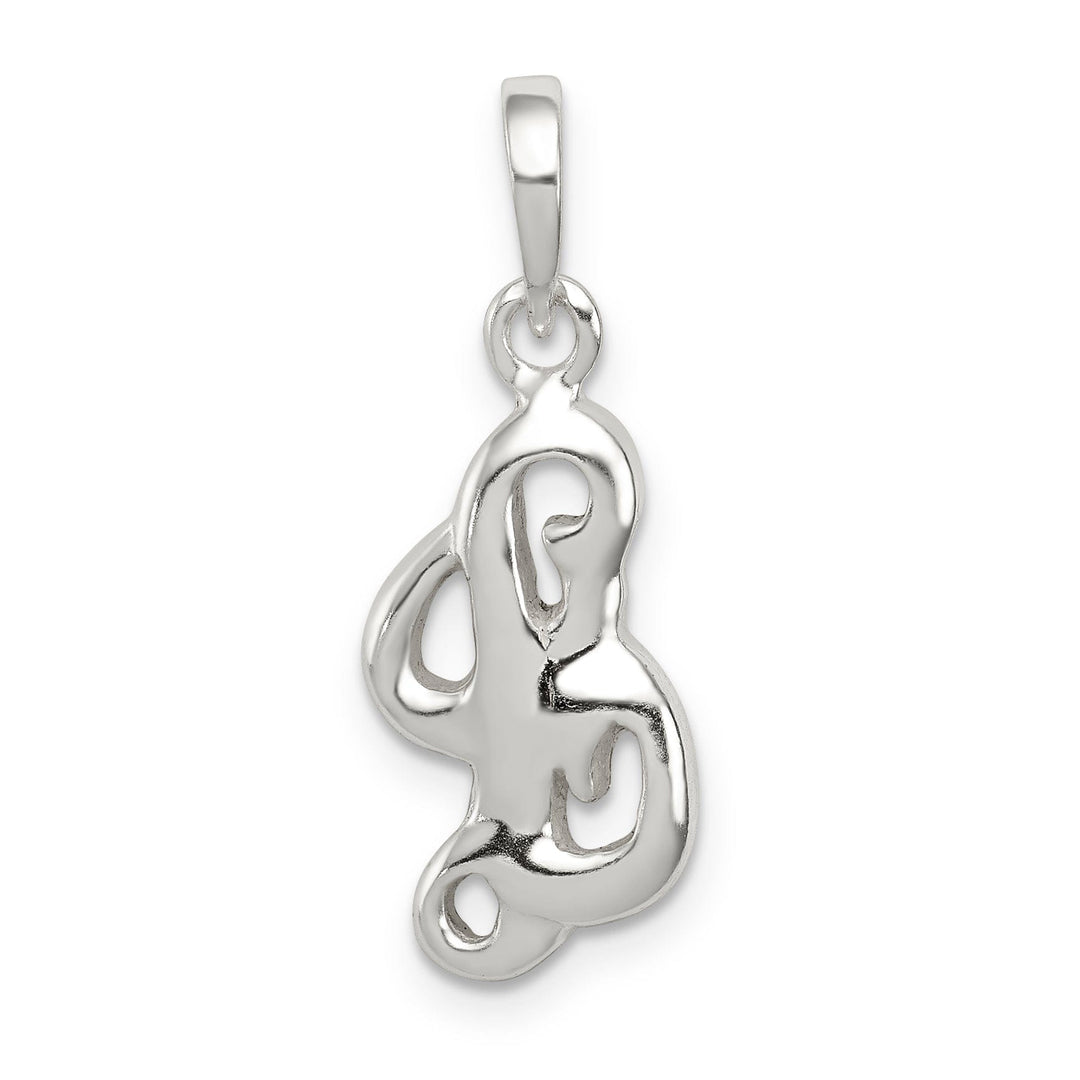 Sterling Silver Polished Initial L Pendant