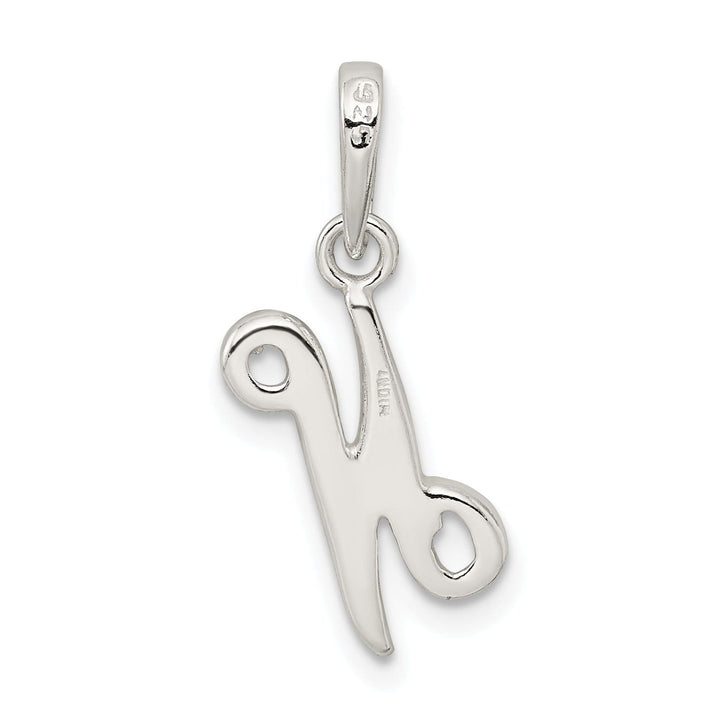 Sterling Silver Polished Initial N Pendant