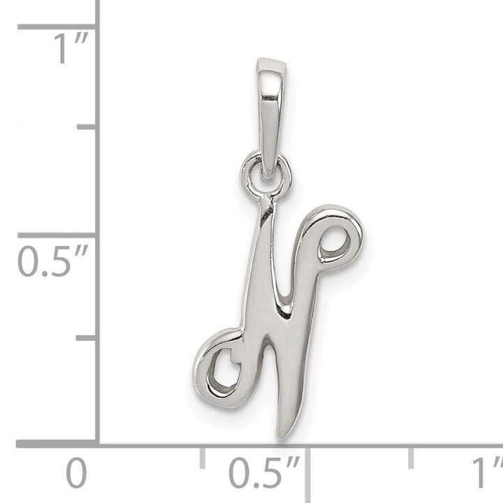 Sterling Silver Polished Initial N Pendant