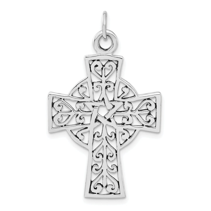 Silver Antiqued Finish Celtic Cross Pendant