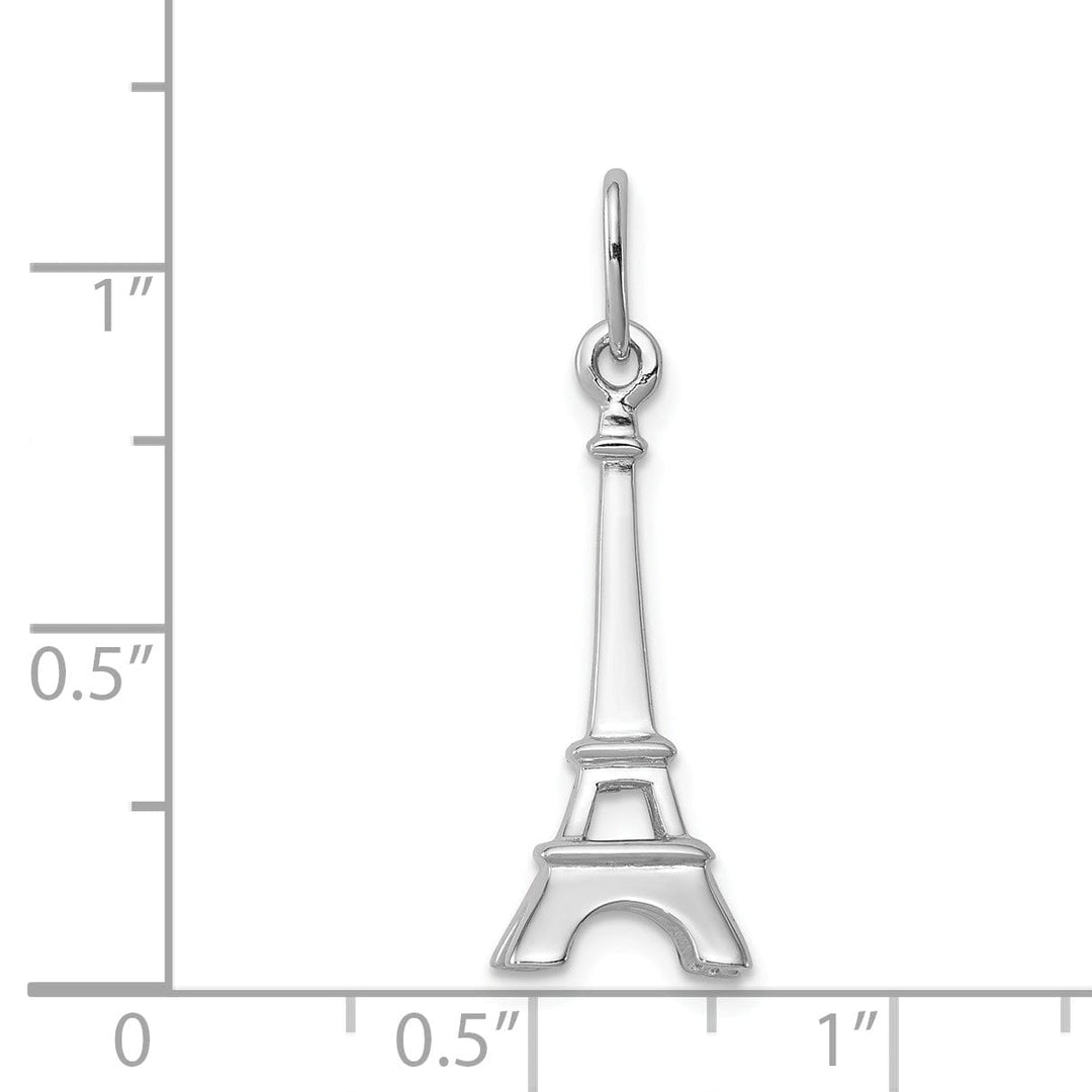 Silver Polished Finish Eiffel Tower Charm