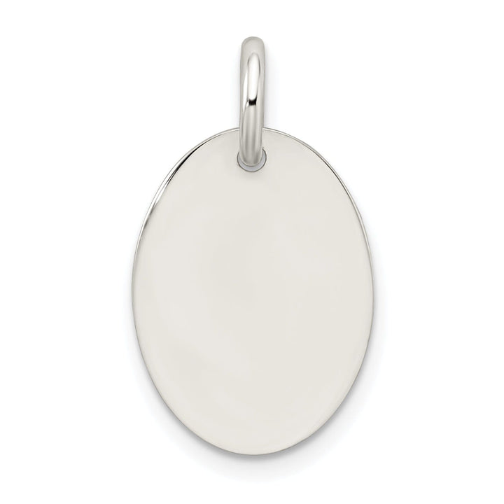 Silver Solid Polished Enamel Dream Oval Charm