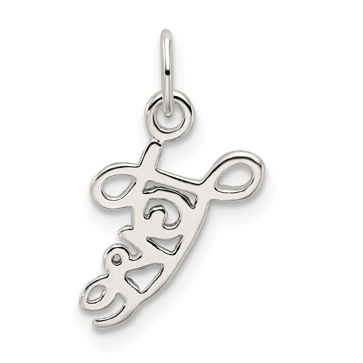 Sterling Silver Solid Polish Finish Love Charm