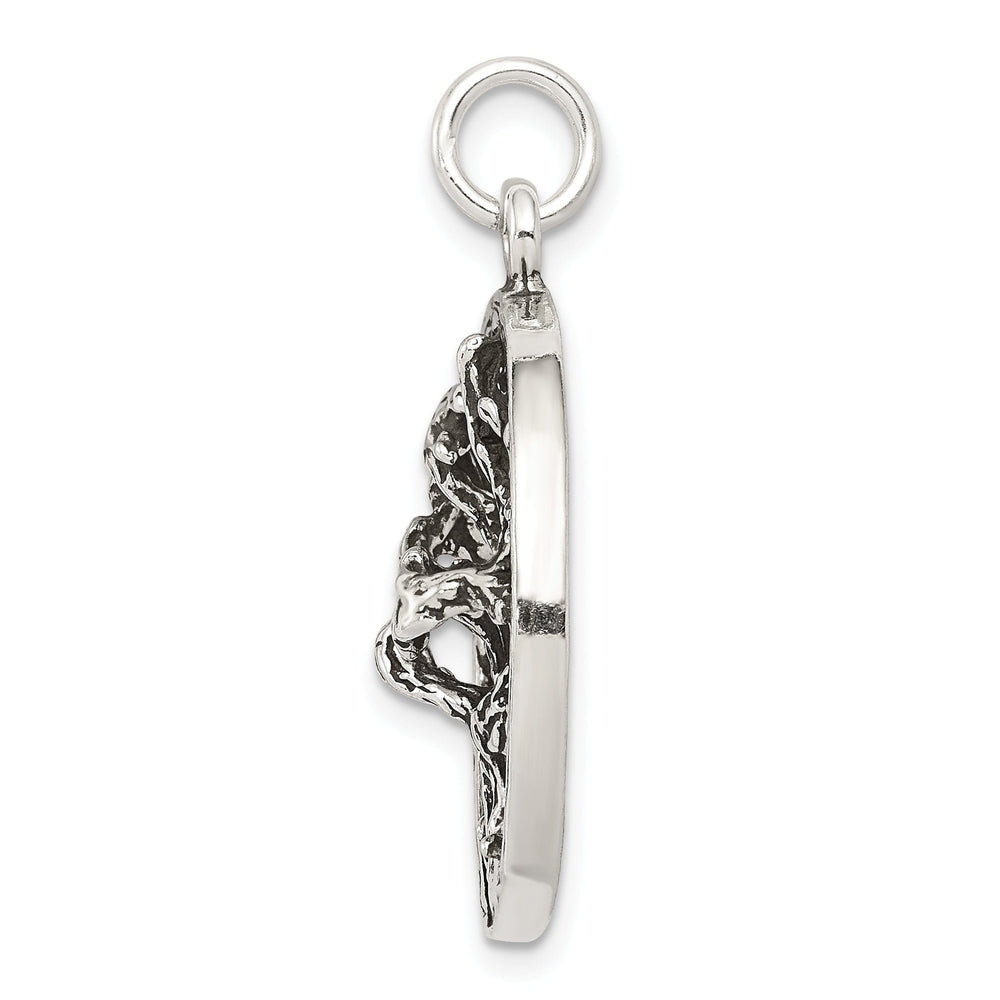 Sterling Silver Antiqued Finish Tree Charm