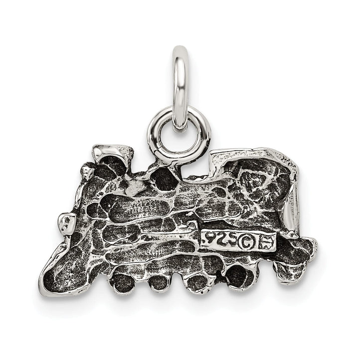 Sterling Silver Antiqued Train Charm Pendant