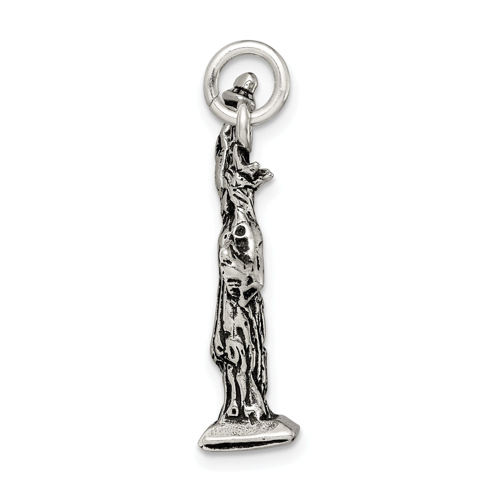 Silver Antiqued 3-D Statue of Liberty Charm