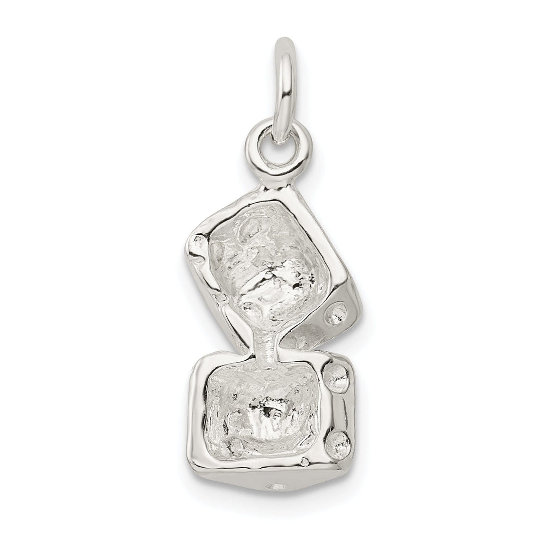 Sterling Silver Polished 3-D Large Dice Charm