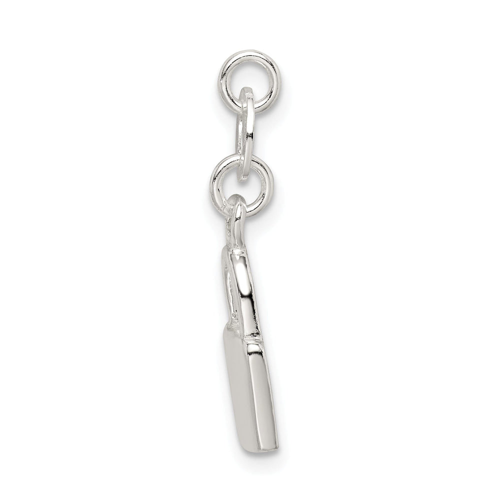 Sterling Silver Polished Lock Charm Pendant