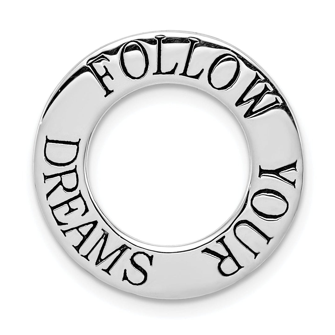 Silver Follow Your Dreams Chain Slide Charm