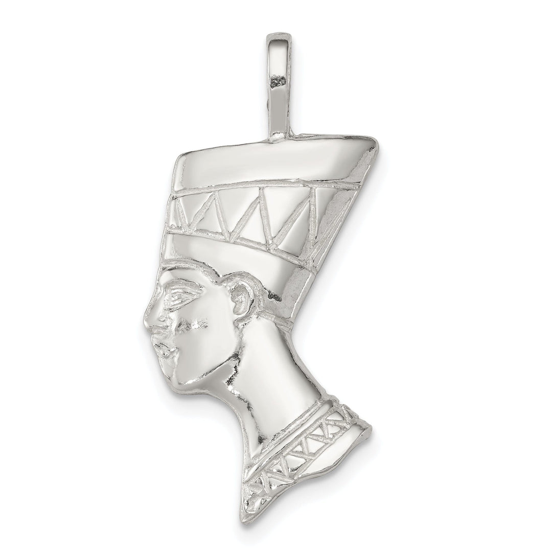 Silver Polished Finished Nefertiti Head Charm