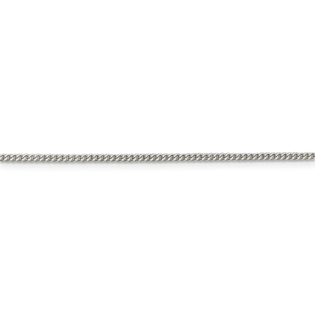 Silver Polished 1.75-mm Solid Curb Link Chain