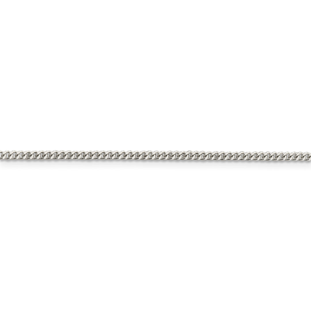 Silver Polished 2.00-mm Solid Curb Link Chain