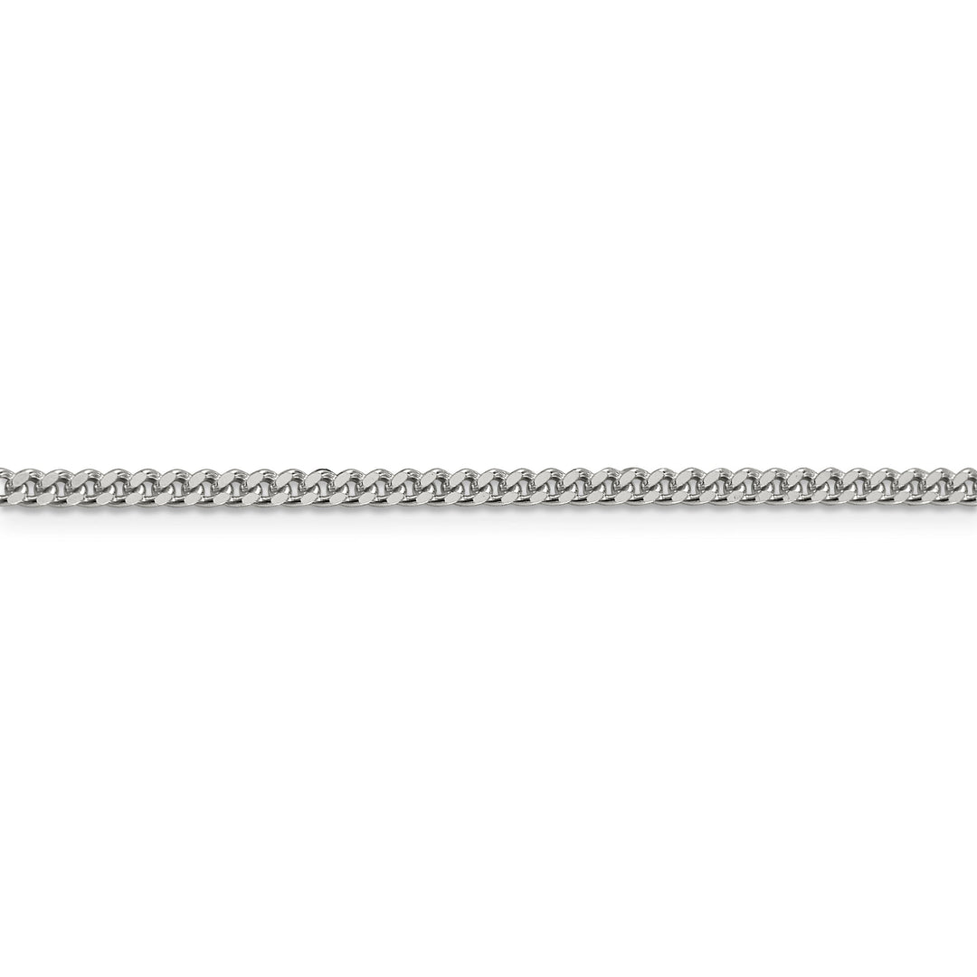 Silver Polished 3.00-mm Solid Curb Link Chain