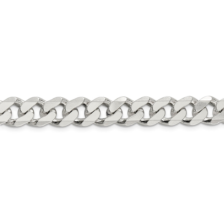 Silver Polished 11.00-mm Solid Curb Link Chain