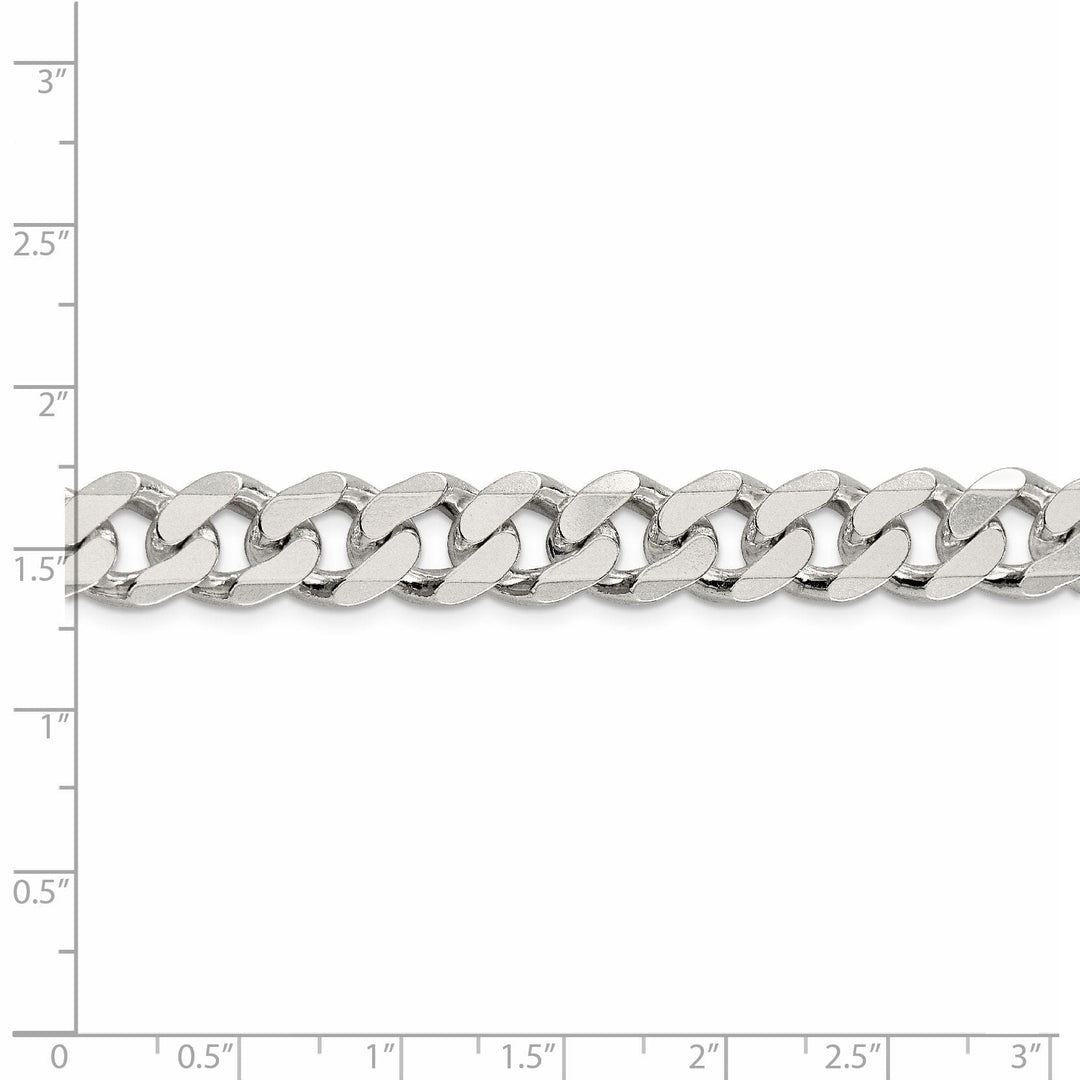 Silver Polished 11.00-mm Solid Curb Link Chain