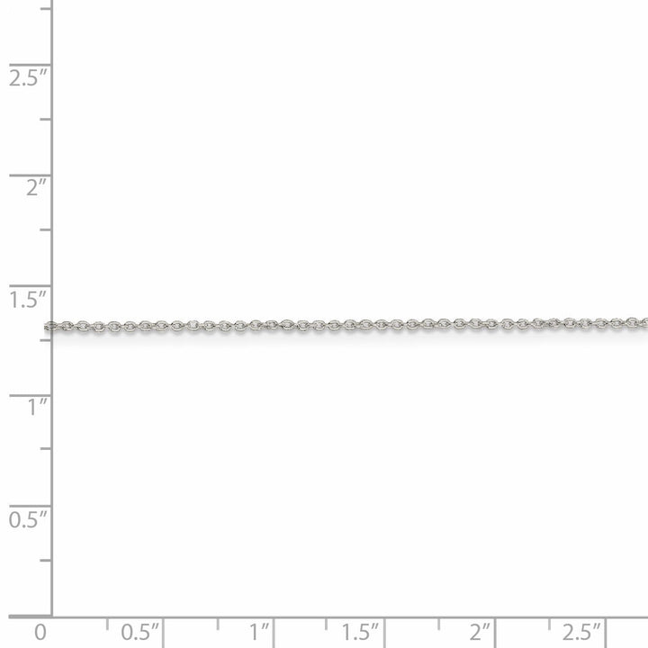Sterling Silver Polished 1.00-mm Cable Chain