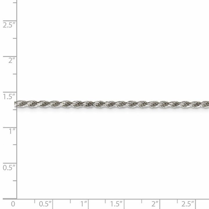 Silver Polished D.C 2.25-mm Solid Rope Chain