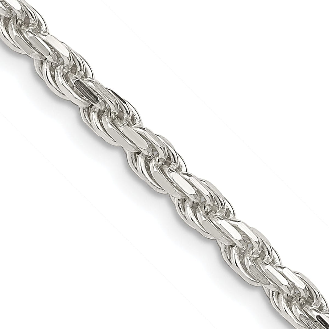 Silver Polished D.C 3.50-mm Solid Rope Chain