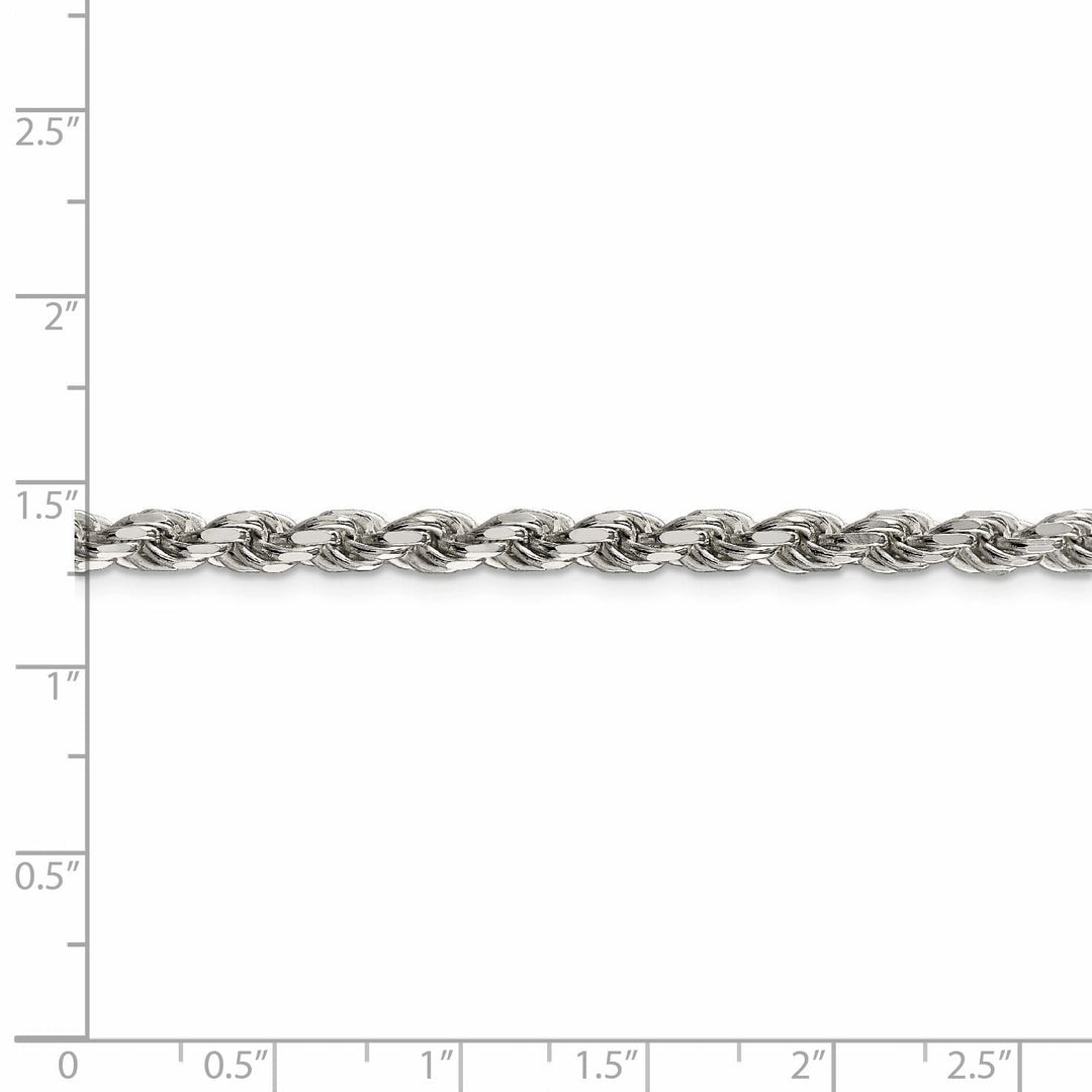 Silver Polished D.C 4.25-mm Solid Rope Chain