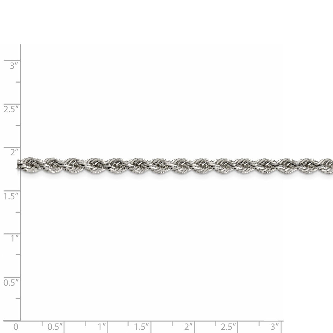 Silver D.C 4.50-mm Solid Twisted Rope Chain