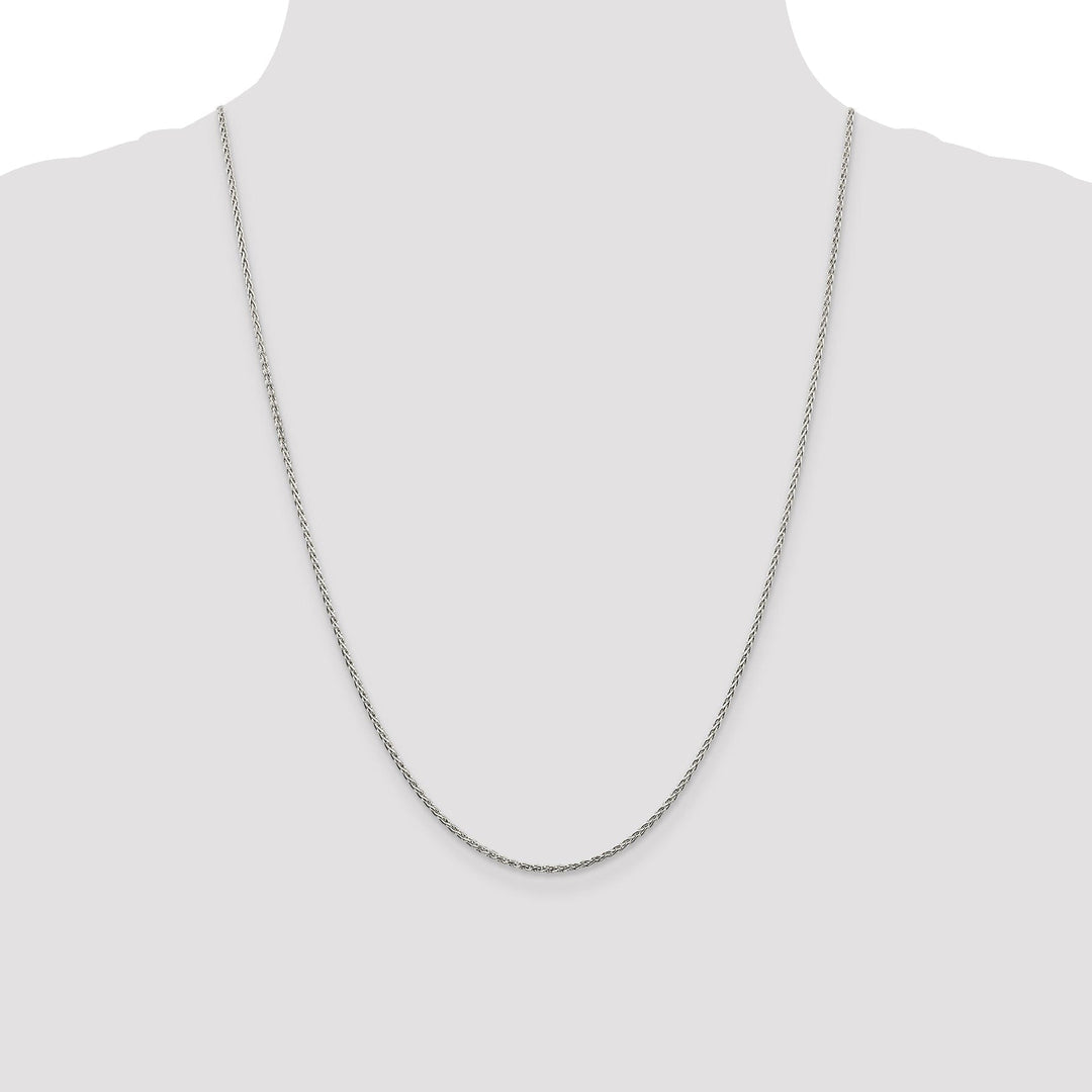 Silver Polished D.C 1.50-mm Solid Spiga Chain