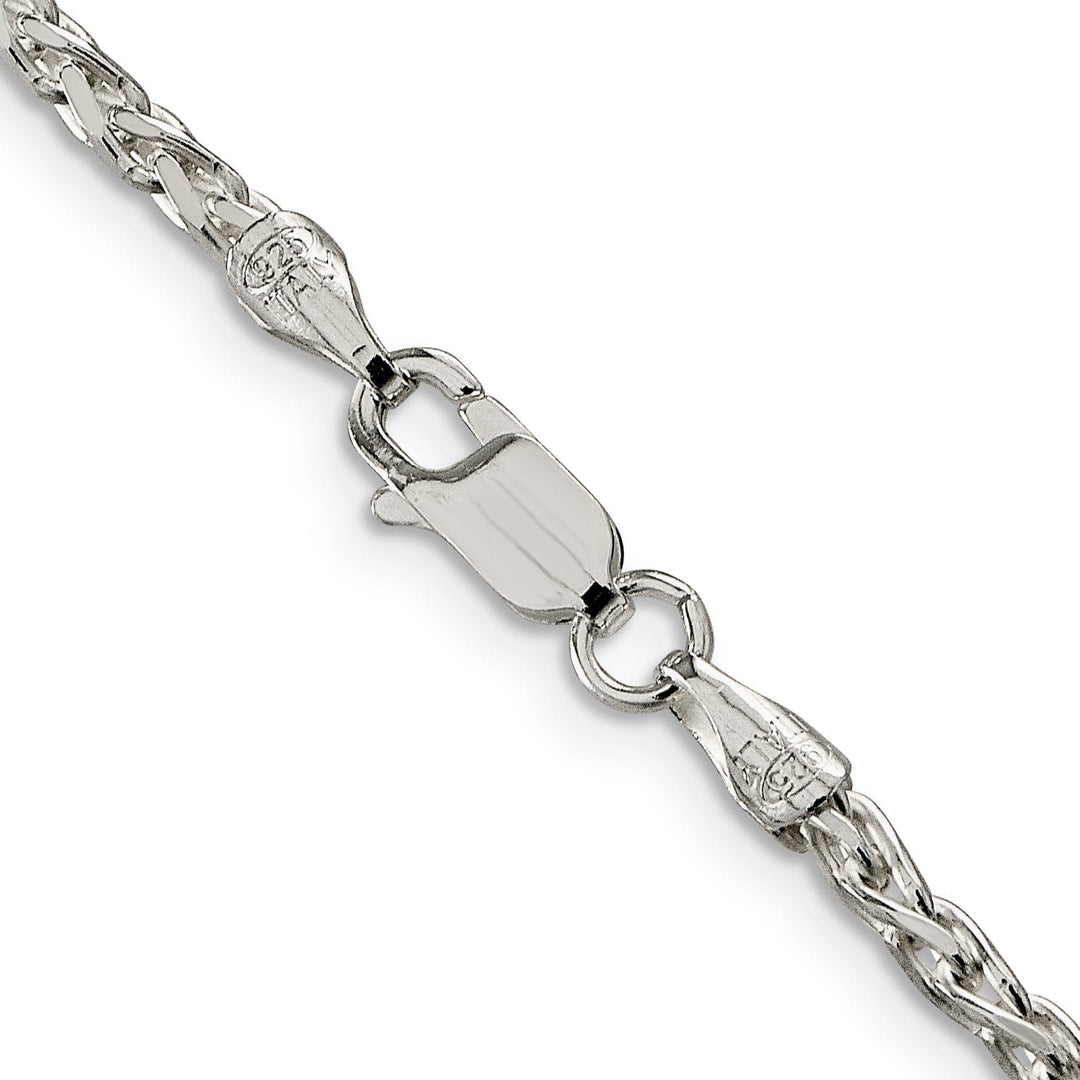Silver Polished D.C 2.75-mm Solid Spiga Chain