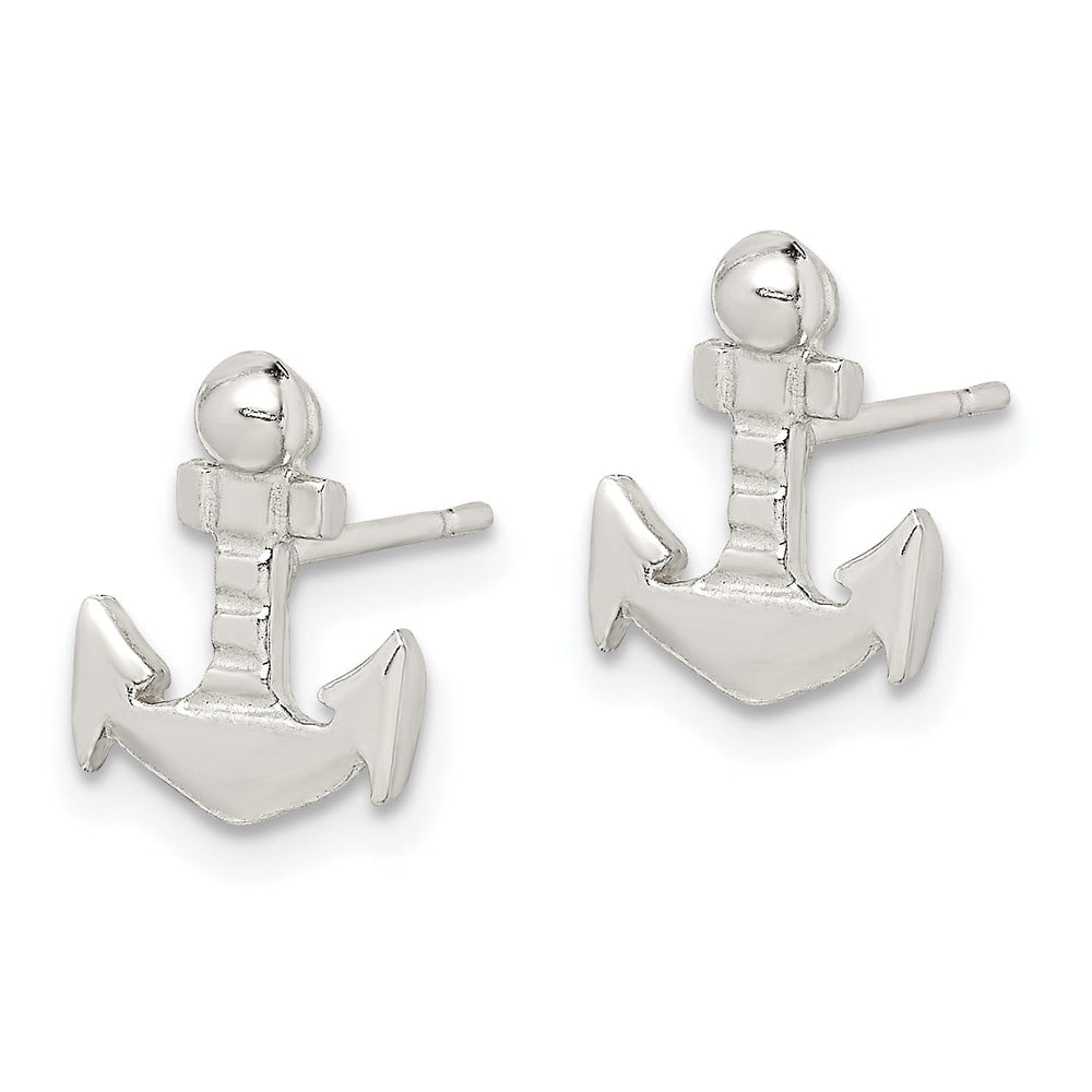 Sterling Silver Anchor Mini Earrings