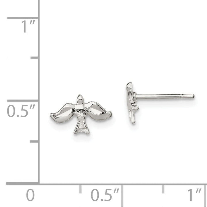 Sterling Silver Dove Mini Post Earrings