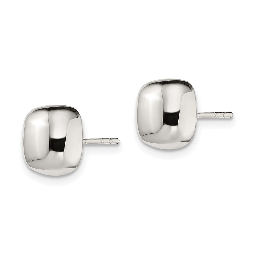 Sterling Silver Polished Square Post Earrings