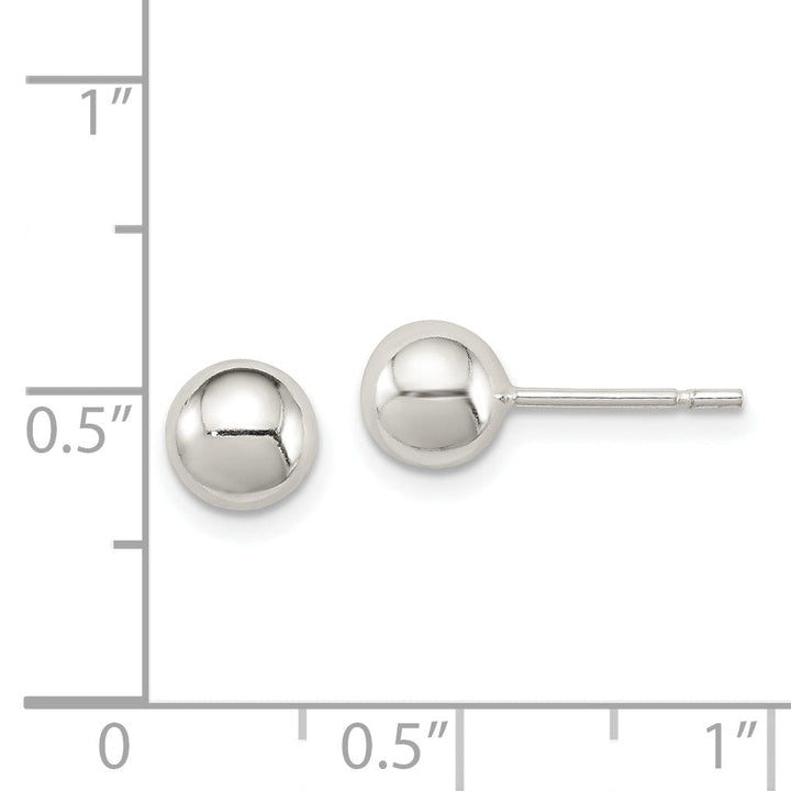 Sterling Silver Polished 6MM Ball Post Earrings