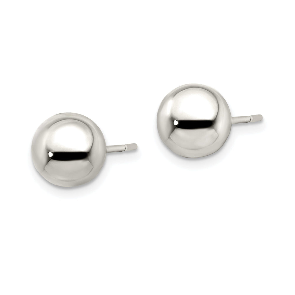 Sterling Silver Polished 9MM Ball Post Earrings