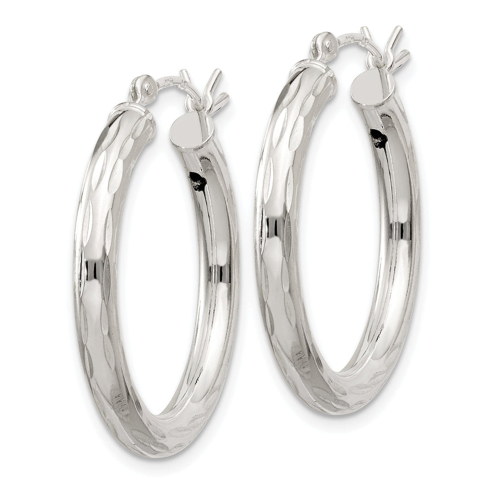 Sterling Silver D.C Satin Polished Earrings