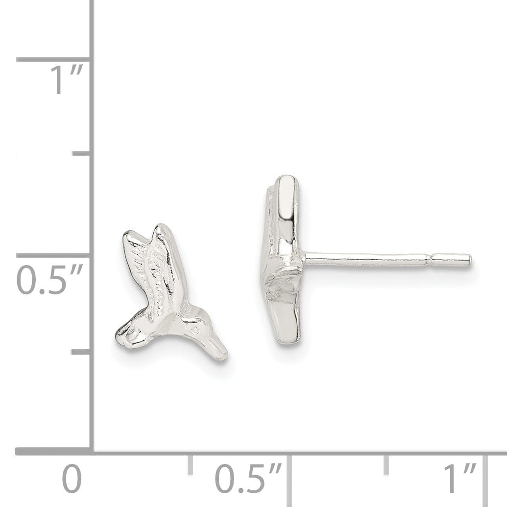 Sterling Silver Hummingbird Mini Post Earrings