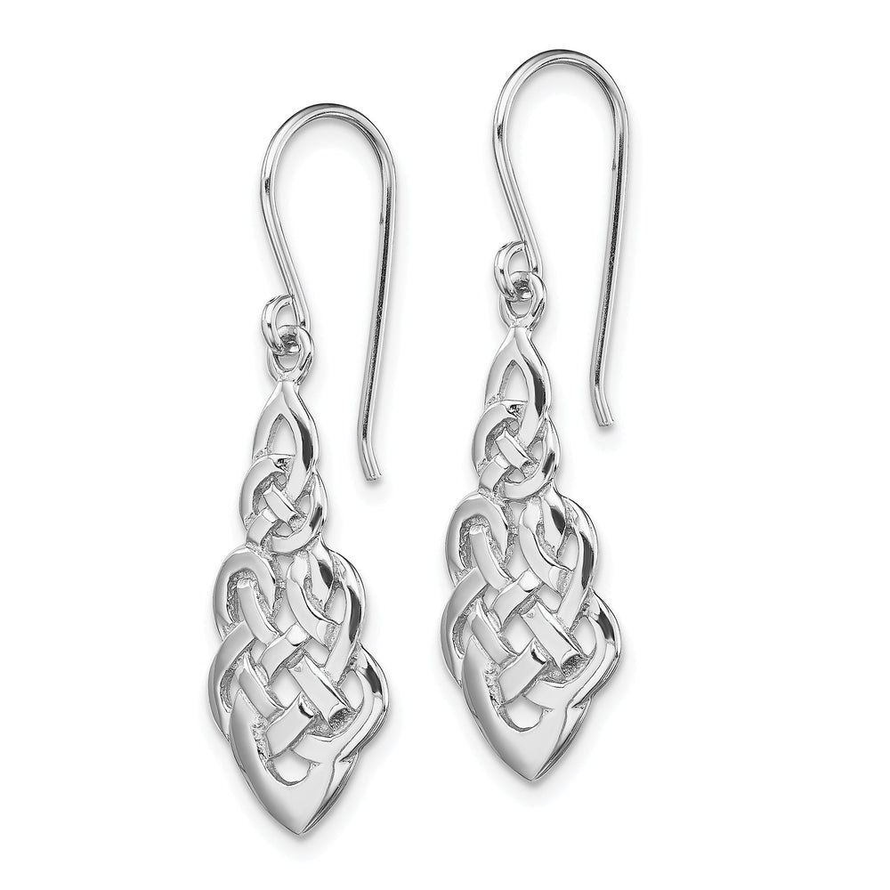 Sterling Silver Round Celtic Dangle Earrings