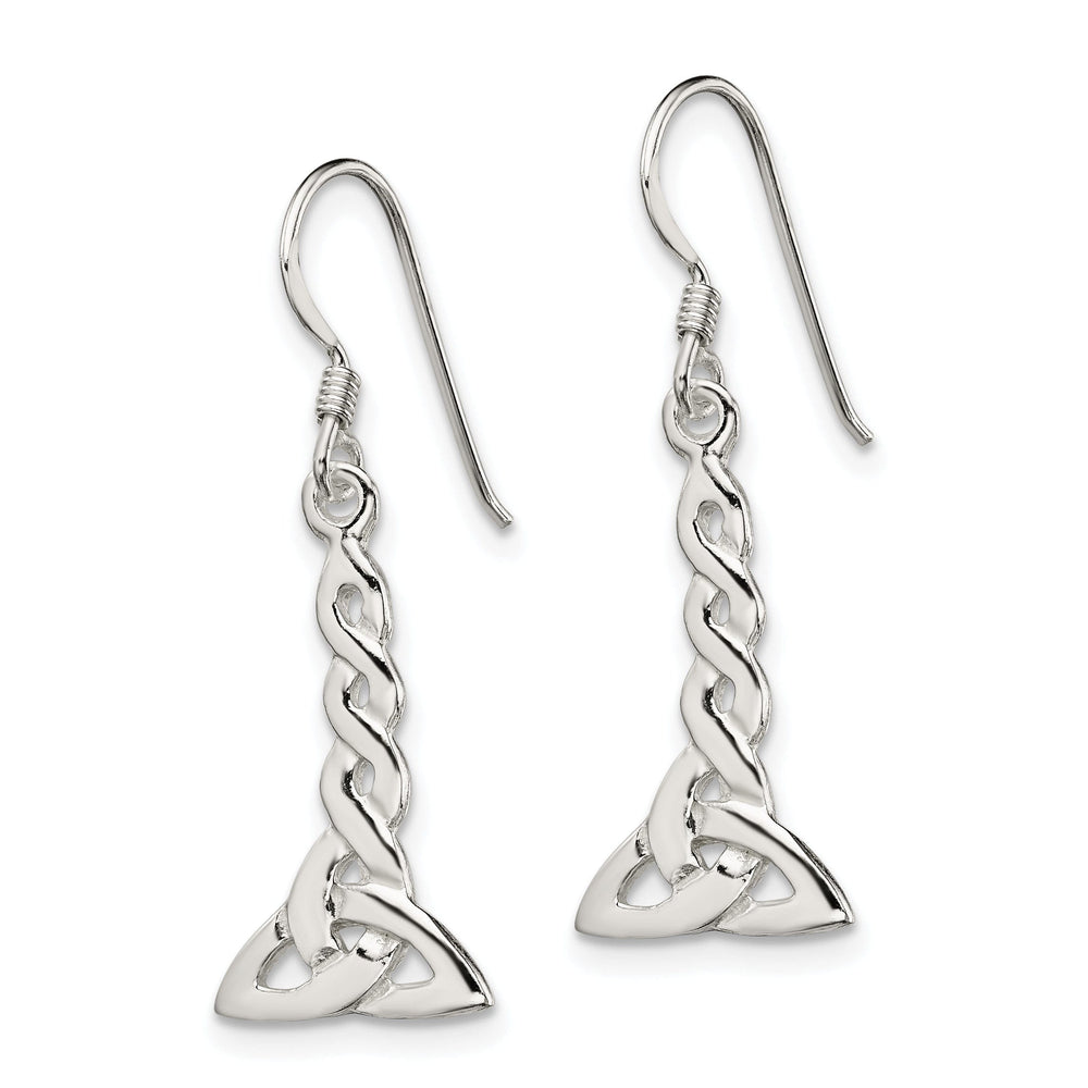 Sterling Silver Decending Celtic Dangle Earrings