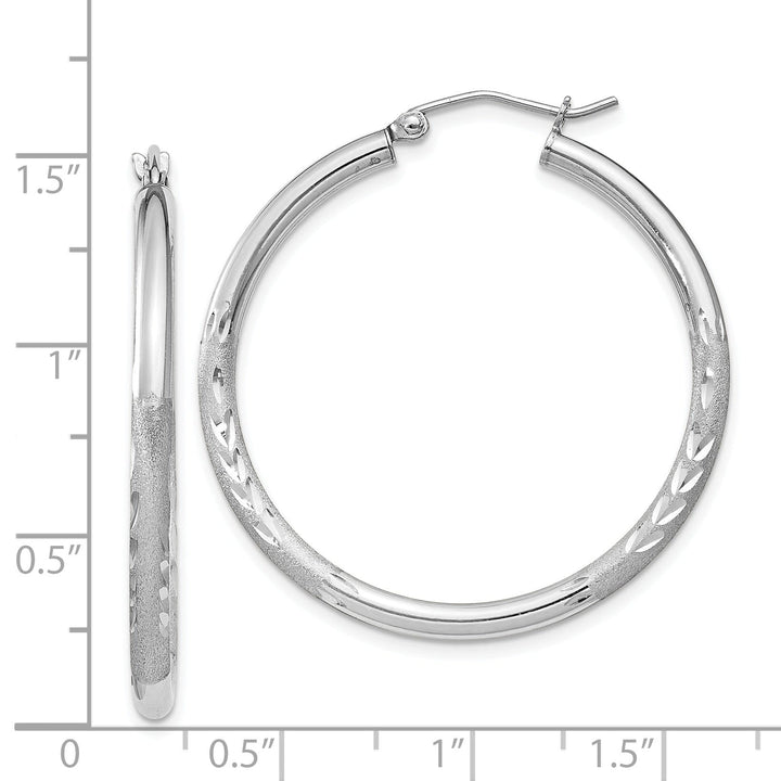 Silver D.C Round Hoop with Hinged Earrings