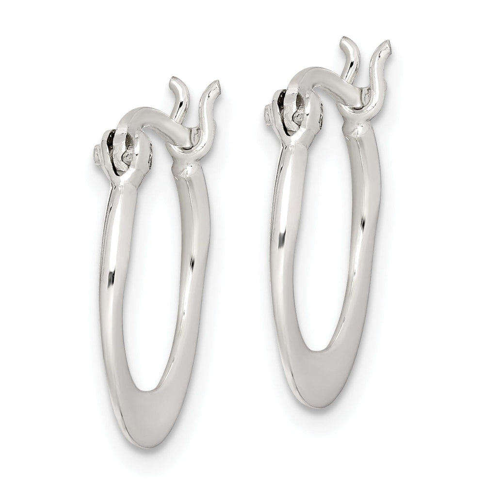 Sterling Silver Flat Hoop Earrings
