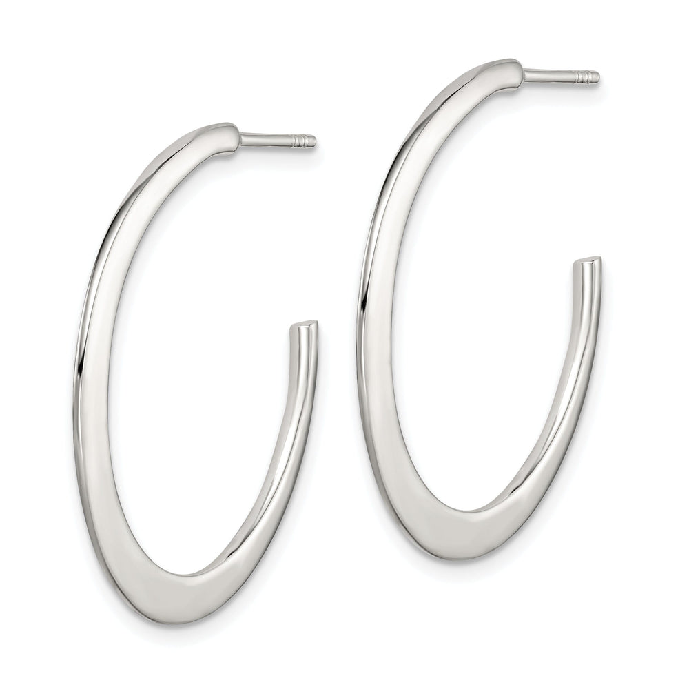 Sterling Silver Post Hoop Earrings