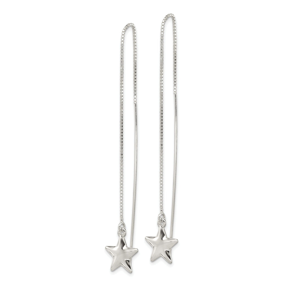 Sterling Silver Star Threader Earrings