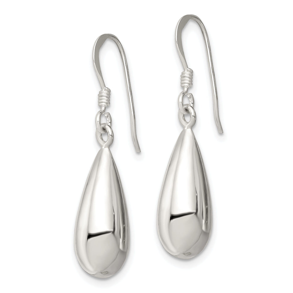 Sterling Silver Oval Drop Wire Earrings