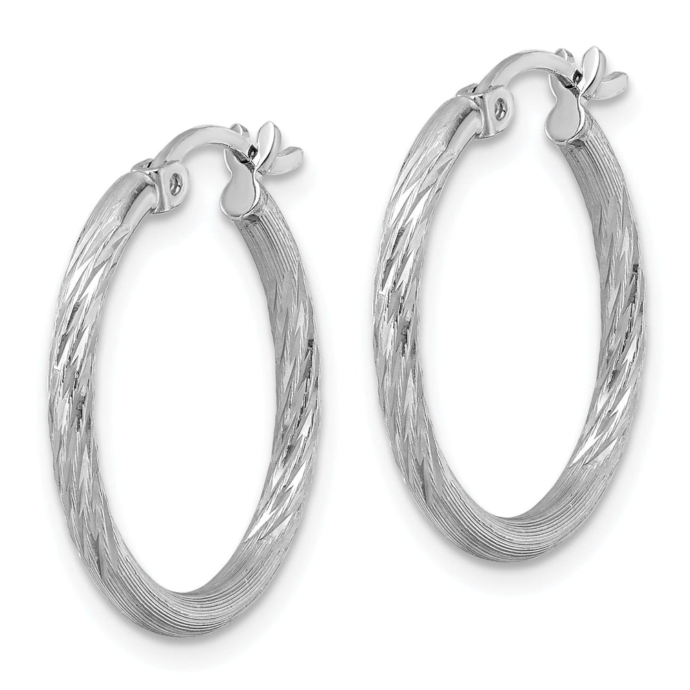 Sterling Silver D.C Hoop Hinged Earrings