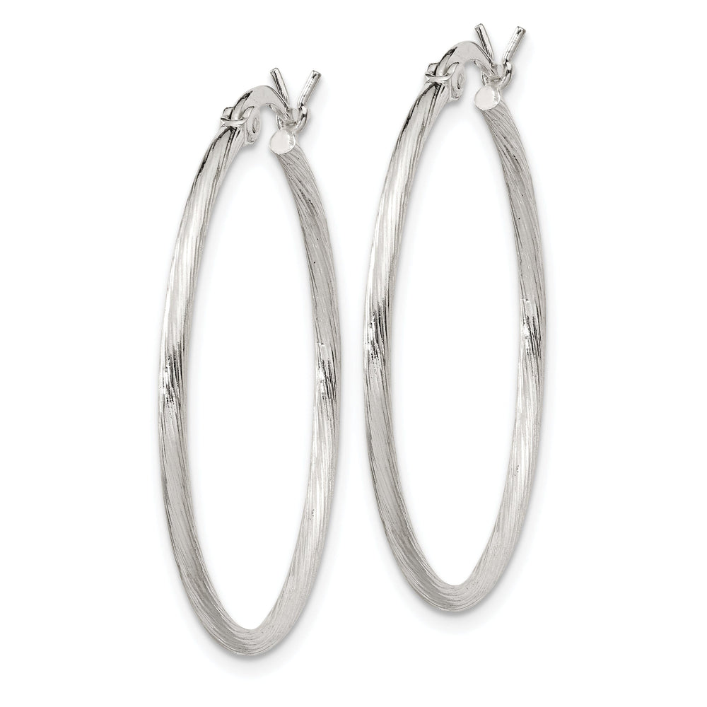Sterling Silver classic Hoop design Earrings 30mm wide