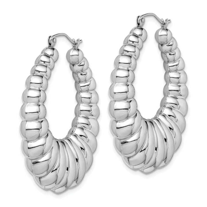 Sterling Silver Shrimp Hoop Earrings