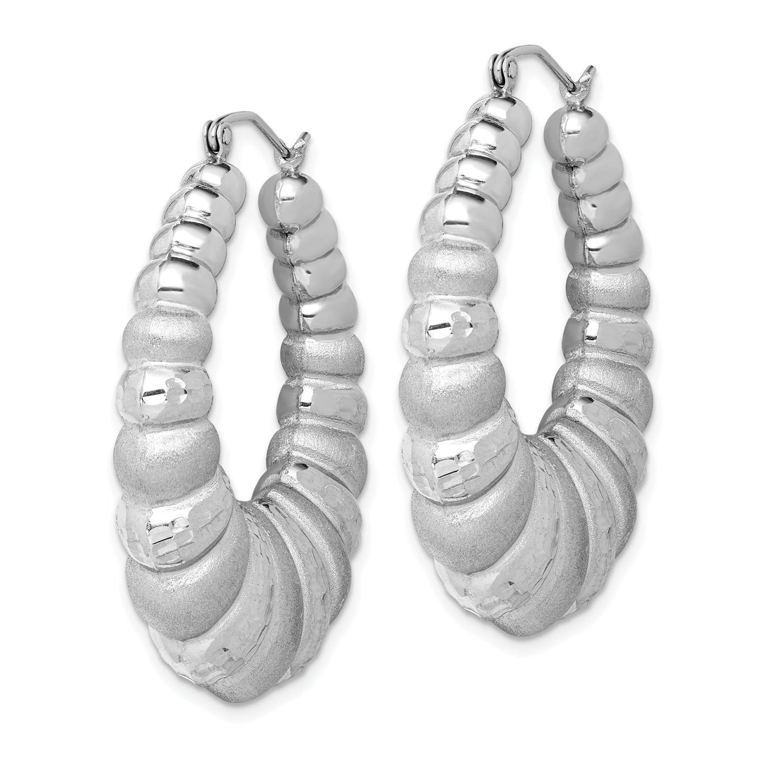 925 Sterling Silver Shrimp Hoop Earrings