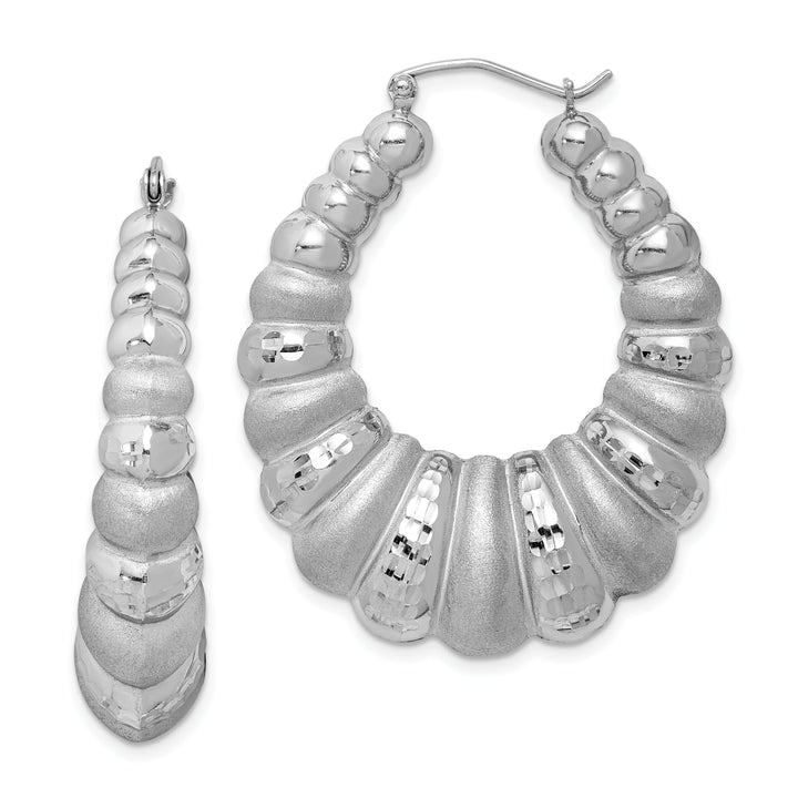 925 Sterling Silver Shrimp Hoop Earrings