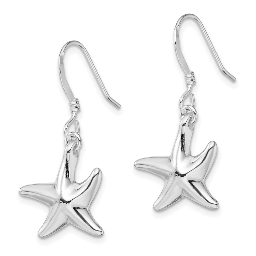 Sterling Silver Bubble Star Dangle Earrings